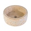 ALONI Waskom Natuursteen Alur Rond Crème Marmer 40x15cm