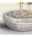 ALONI Waskom Natuursteen Alur Rond Grijs Marmer 35x15cm