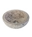 Waskom Natuursteen Alur Rond Grijs Marmer 35x15cm
