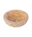 Waskom Natuursteen Alur Rond Grijs Marmer 35x15cm