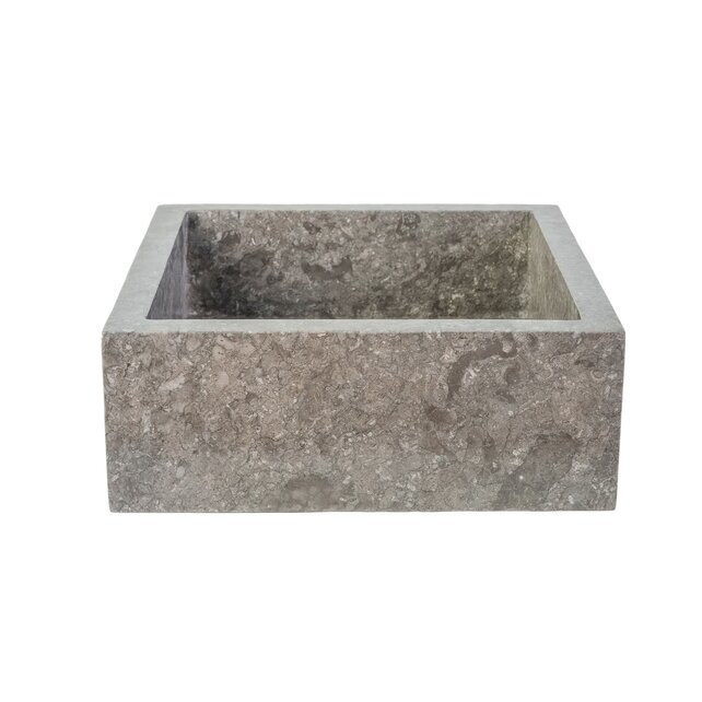 Waskom Natuursteen Levigato Vierkant Zwart Marmer 40x40x15cm Waskom Natuursteen Levigato Vierkant Zwart Marmer 40x40x15cm
