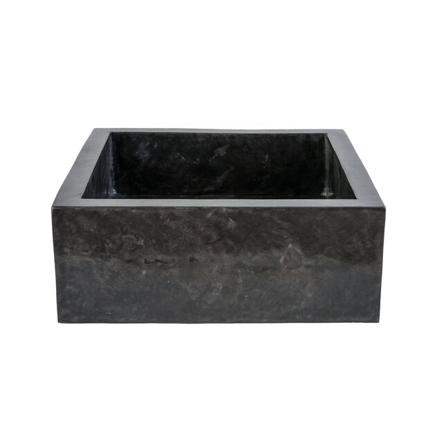 Waskom Natuursteen Levigato Vierkant Zwart Marmer 40x40x15cm Waskom Natuursteen Levigato Vierkant Zwart Marmer 40x40x15cm