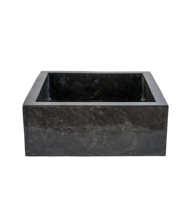 Waskom Natuursteen Levigato Vierkant Grijs Marmer 40x40x15cm