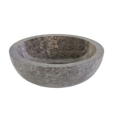 Waskom Natuursteen Levigato Rond Grijs Marmer 35x12cm Gepolijst