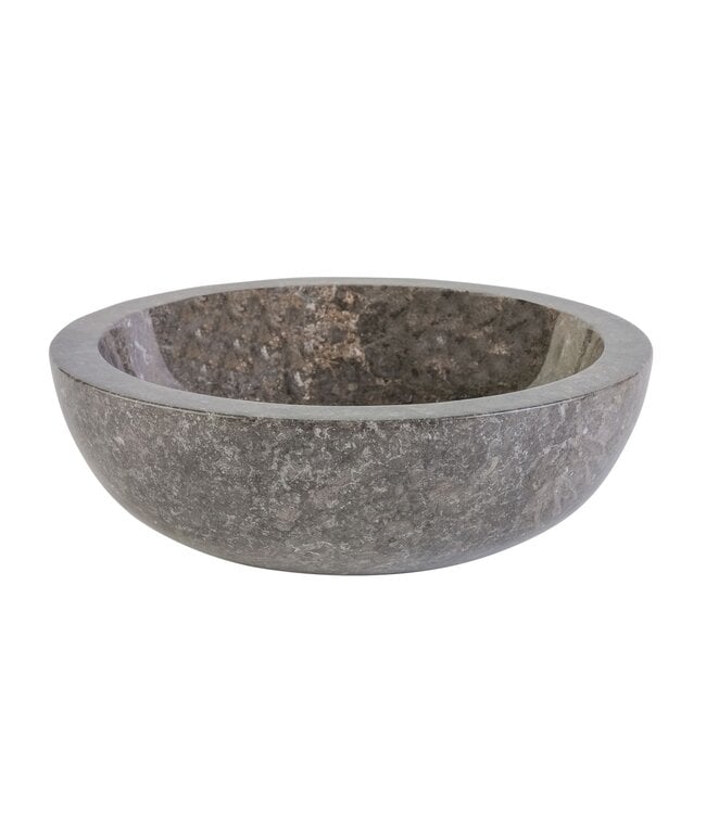 Waskom Natuursteen Levigato Rond Zwart Marmer 35x12cm Gepolijst