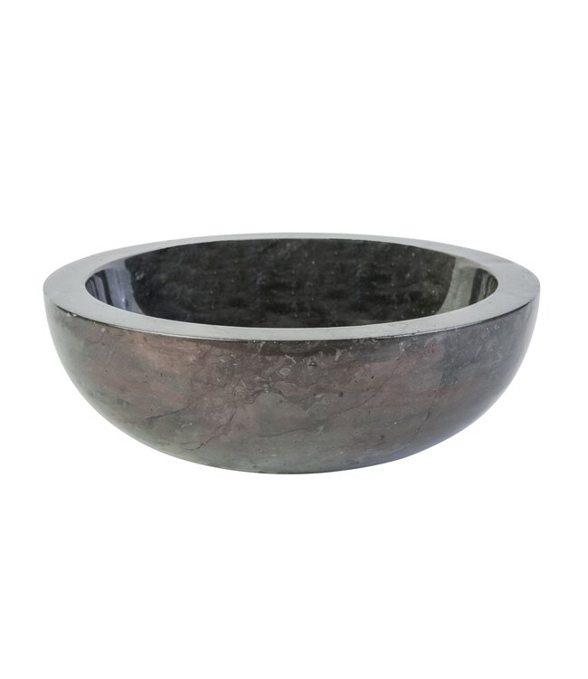 Waskom Natuursteen Levigato Rond Zwart Marmer 35x12cm Gepolijst