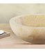 Waskom Natuursteen Levigato Rond Crème Marmer 35x12cm Gepolijst