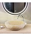 Waskom Natuursteen Levigato Rond Crème Marmer 35x12cm Gepolijst