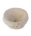Waskom Natuursteen Eroso Rond Crème Marmer 35x15cm