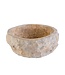 Waskom Natuursteen Eroso Rond Bruin Marmer 35x15cm