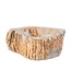 Waskom Fossiel hout Eroso Rond Bruin Versteend hout 35x15cm