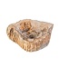Waskom Fossiel hout Eroso Rond Bruin Versteend hout 35x15cm