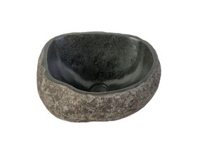 Riviersteen Waskom Fiume Rond Grijs 35x12cm