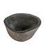 Riviersteen Waskom Fiume Rond Grijs-zwart 35x12cm