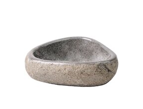 Riviersteen Waskom Fiume Rond Grijs 40x15cm Dunne rand