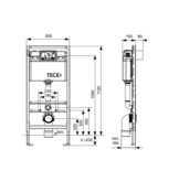 Tece Inbouwreservoir set met drukplaat Loop Mat Wit