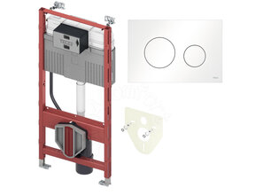 Tece Inbouwreservoir set met drukplaat Loop Mat Wit