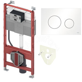 Tece Inbouwreservoir set met drukplaat Loop Mat Wit