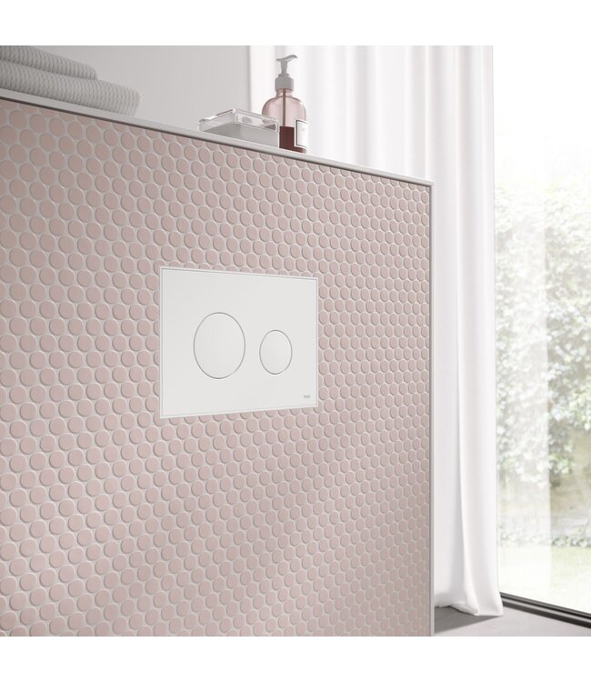 Tece Inbouwreservoir set met drukplaat Loop Mat Wit