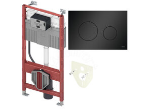 Tece Inbouwreservoir set met drukplaat Loop Mat Zwart