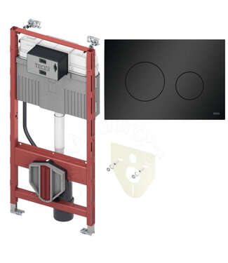 TECE Tece Inbouwreservoir set met drukplaat Loop Mat Zwart