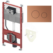 Tece Inbouwreservoir set met drukplaat Loop Geborsteld Brons Rood