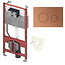 TECE Tece Inbouwreservoir set met drukplaat Loop Geborsteld Brons Rood