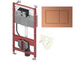 Tece Inbouwreservoir set met drukplaat NOW Geborsteld Brons Rood