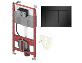 Tece Inbouwreservoir set met drukplaat NOW Mat Zwart
