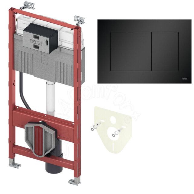 Tece Inbouwreservoir set met drukplaat NOW Mat Zwart Tece Inbouwreservoir set met drukplaat NOW Mat Zwart
