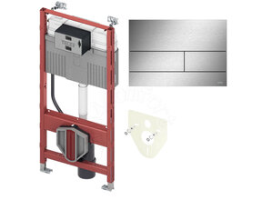Tece Inbouwreservoir set met drukplaat Square Geborsteld Chroom
