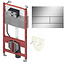 TECE Tece Inbouwreservoir set met drukplaat Square Geborsteld Chroom