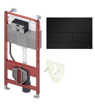 TECE Tece Inbouwreservoir set met drukplaat Square Mat Zwart