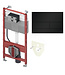 Tece Inbouwreservoir set met drukplaat Square Mat Zwart