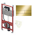 Tece Inbouwreservoir set met drukplaat Square Goud