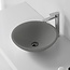 Solid Surface Waskom Liron Rond Mat Grijs 43x14cm