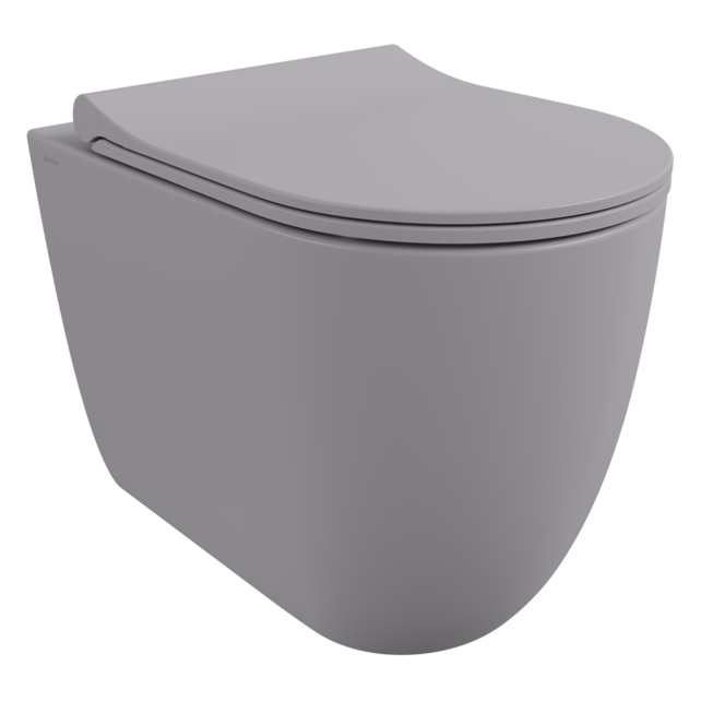 Back to wall toilet Bocchi Venezia Mat Grijs OA / PK Randloos incl. wc-bril flatline softclose