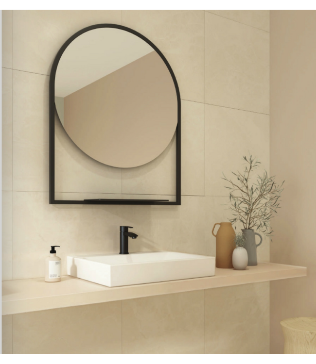 Wastafel Bocchi Scala Wit 48x48x10cm met kraangat en overloop