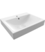 Wastafel Bocchi Scala Wit 48x48x10cm met kraangat en overloop