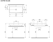 Wastafel Bocchi Scala Wit 80x48x10cm met kraangat en overloop