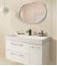 Wastafel Bocchi Scala Wit 100x48x10cm met kraangat en overloop