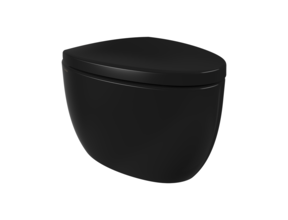 Hangtoilet Bocchi Etna Glans Zwart design toilet 54cm excl. zitting