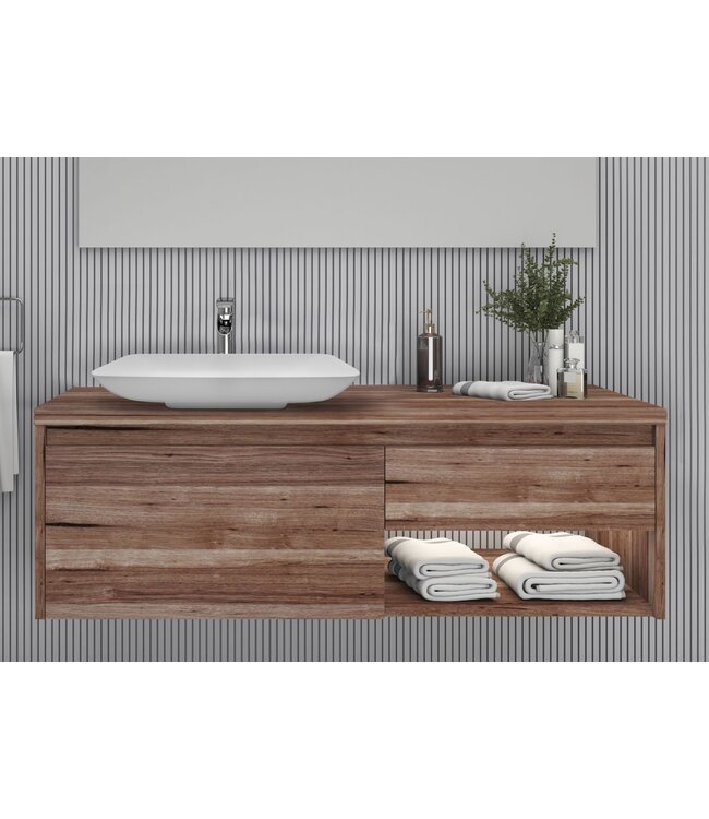 Waskom Aloni Lidya Solid Surface 60x35x12 cm Mat Wit