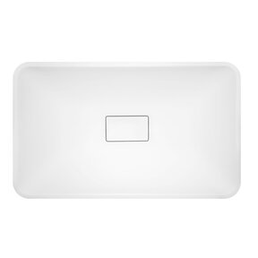 Waskom Aloni Lidya Solid Surface 60x35x12 cm Mat Wit