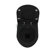 Hangtoilet met bidet Zwart - Randloos met geintegreerde bidetkraan Warm Koud Hangtoilet met bidet Zwart - Randloos met geintegreerde bidetkraan Warm Koud