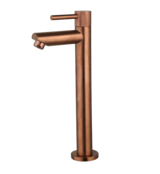 Fonteinkraan Ribbed Koper Brons Opbouw 26cm