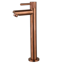 Fonteinkraan Ribbed Koper Brons Opbouw 26cm