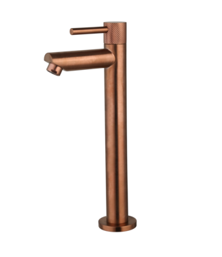 SANI-SUPPLY Fonteinkraan Ribbed Koper Brons Opbouw 26cm