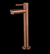 Fonteinkraan Ribbed Koper Brons Opbouw 26cm