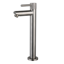 Fonteinkraan Ribbed Gun Metal Opbouw 26cm